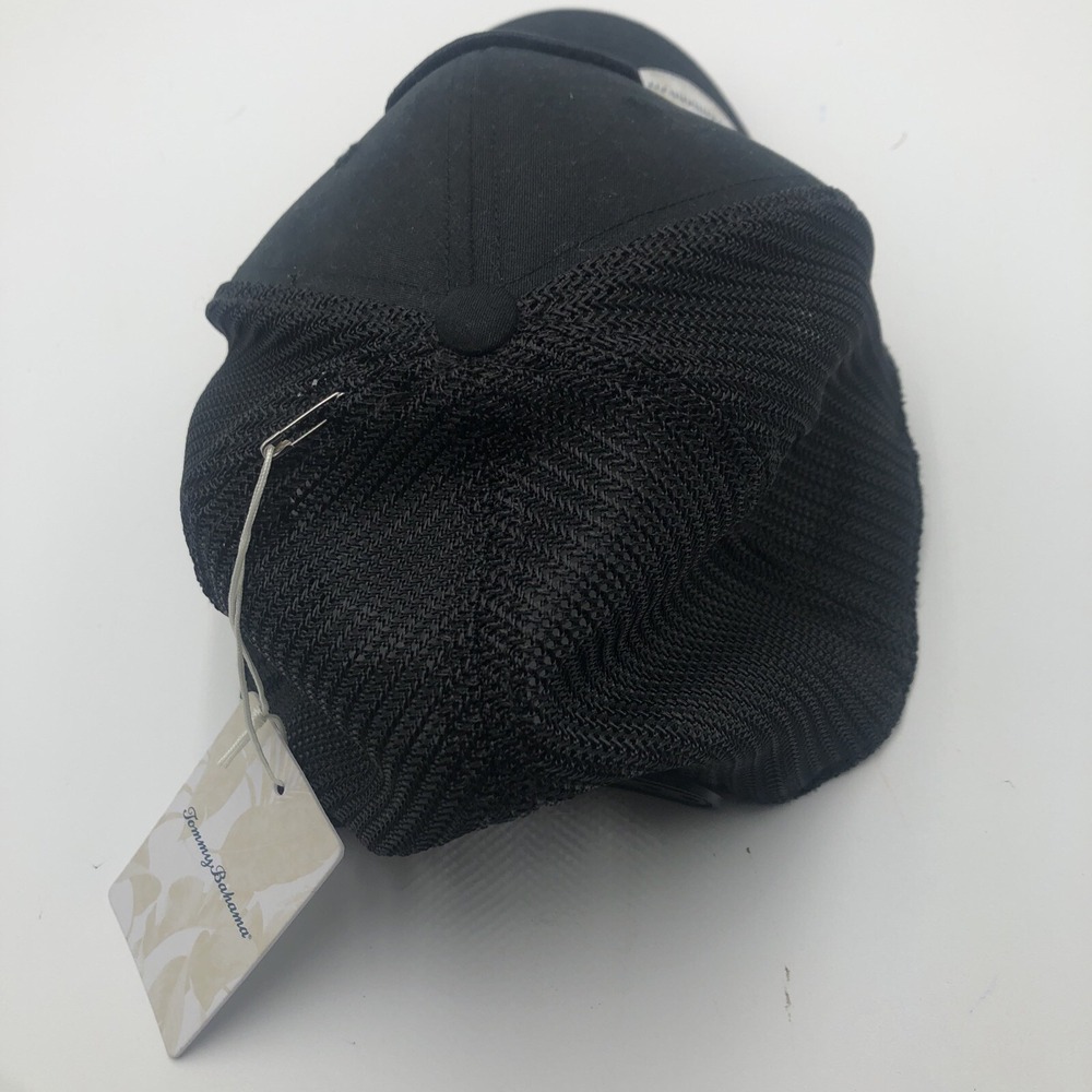 NWT Tommy Bahama Golf Cap Snap Back Adjustable Black Vented Golfing Front Patch - Picture 9 of 16